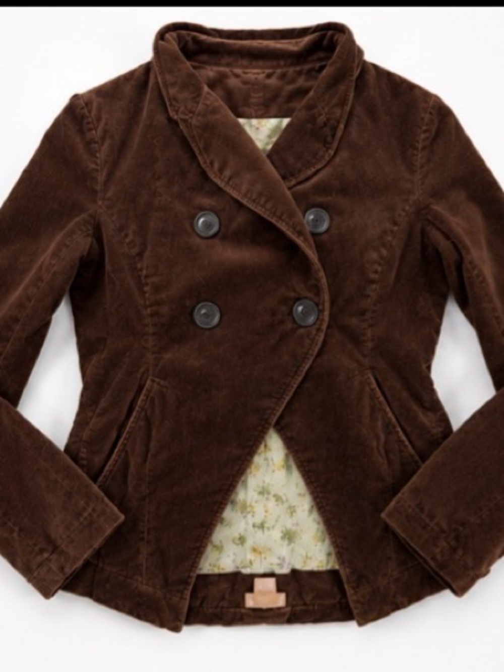 woman’s Brown Corduroy Double-Breasted Jacket